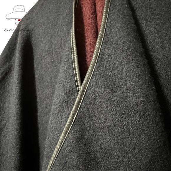 Shein Colour Block Open Front Oversized Cape - Picture 3 of 3